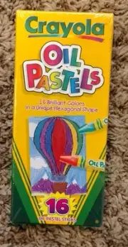 Vintage New Old Crayola Oil Pastels 1999 16 Brilliant Colors B51