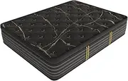 35CM Double Mattress, Doubel Bed Size Mattresses in a Box, Medium Firm High Density Foam Comfort Mattress, Vacuum Packed Mattresses with Pocket Spring and Full Body Support, Black