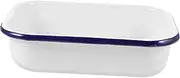 Enamel Baking Pan Loaf Pan Pancakes Broiling Pan for Oven Bread Pan Baking Tray Food Containers Roaster Pan Baking Pans Food Tray Non-stick Baking Pan Bread Tray Thicken Food Plate/1076