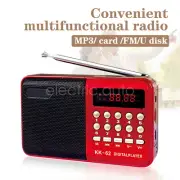 Portable Radio AM FM Music Speaker Retro Radio Rechargeable Gift for Parents