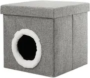 Zxpjkyu Square Cat House for Indoor Cats, Comfortable and Breathable Small Animals Kennel, Detachable Pet Accessories, for