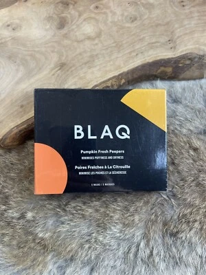 BLAQ Pumpkin Fresh Peepers Eye Masks for Puffiness/Dryness 5 Pairs SEALED NEW