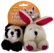 Booda Soft Bite Rabbit & Panda Dog Toy Small Pint Size Aspen Petmate Animals NEW