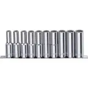 Sidchrome Socket Set 1/2 Drive Metric Deep 10 Piece SIDSCMT14252