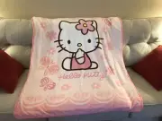 HELLO KITTY NWOT A Pink Fleecy Flannel Childrens Blanket / Throw