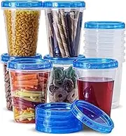RFAQK Deli Containers with Screw Lids (32OZ)-24 Pcs Plastic Food Storage Freezer Containers - Airtight Kitchen Containers for Soup, Meal Prep, Take Away, Lunch, Gym, and Travel
