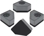 HMIEPRS 4 Pcs Anti Vibration Pads for Washing Machine, Washer and Dryer Pedestals High Friction Hard Wearing Square Rubber Foot, Non Slip & Noise Reducing Mat Floor Protects (Increase 1.8")