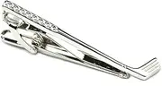 [HAMKVBPR] Men's Tie Clips Tie Clip Silver Golf Club Wedding Clip for Business Wedding