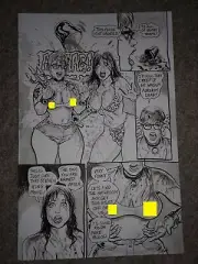 Massey CAVEWOMAN MOVIE MAYHEM 1 pg 8 SEXY CAVEWOMAN & CARRIE IN WET T SHIRT