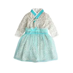 【Baby 童衣】任選 長袖洋裝 韓國女童傳統韓服 82039(淺綠)