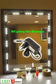 Mirror LED Light for Makeup mirror with dimmer & Europe plug power supply 10ft