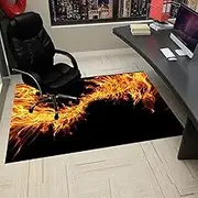 Gaming Chair Mat for Hard Floor, Multi-Purpose Soft Thickened Study Swivel Chair Floor Protection Mat, Anti-Slip Computer Chair Mat for Gaming, for Office and Gaming Chairs Floor Mat(C,W100xL120CM)