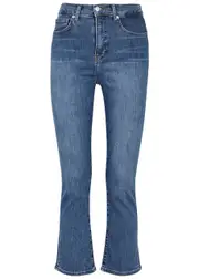 Veronica Beard Carly Cropped Kick-flare Jeans - Denim - W30 W30