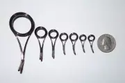New Set of 7 Fuji ICYSG Titanium Plated SIC Fishing Rod Spinning Guides (30-8)