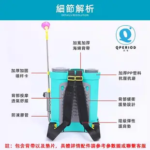 24H現貨 20L加厚雙蓋高壓電動噴霧機 園藝消毒噴藥機 10A鋰電充電式農用打藥桶 噴霧器 調速開關升級款