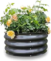 Gardmax Galvanised Iron Raised Garden Bed, Durable Elevated Planter Box for Herbs, Vegetables & Flowers, Rust-Resistant Outdoor Garden Planter with Open Base Design