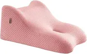 Generic Cushion Wedge Pillow Support Memory Foam Trendy Versatile Face Down Pillow Bed Pillow for Reading Chin and Neck Support, Light Pink