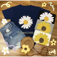 在飛比找蝦皮購物優惠-Daisy FLOWER TSHIRT COTTON 海軍藍