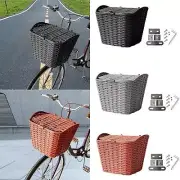 Bike Front Basket with Lid Detachable Bike Storage Basket for Most Bikes Bag
