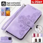 Fr iPhone 16 15 14 13 12 11 Pro Max 8 7 Plus Wallet Case Flower Leather Cover
