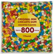 Original Mini Chiclets Gum for Bubble Machine, 1 Pound Candy Approx 800 Pieces