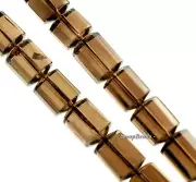 13X11MM SMOKY QUARTZ GEMSTONE FACETED BARREL DRUM LOOSE BEADS 7inch