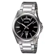 Casio Analog Black Dial Silver Tone Men's Watch MTP-1370D-1A1