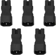 5PCS IEC320 C14 to IEC320 C15 Converter, C15 to C14 Power Supply Plug Adapter for PDU Chassis Laptop UPS Socket