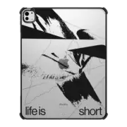 iPad Pro 13-inch (M4) iPad Impact Case Life is Short by Designbysalome