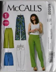 MCCALLS PATTERN 6568 PANTS SHORTS MISS/PETITE SIZES XSMALL SMALL MEDIUM UNCUT