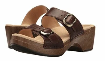 NIB! Dansko Sophie Vintage Pull Up Two Strap Sandal Teak Black 38 39 40 - U PICK