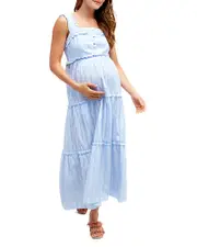 Nom Maternity Emma Tiered Floral During & After Dress