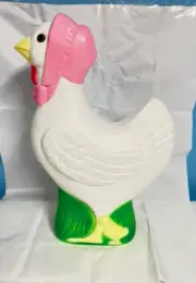 21" Vintage Union Products Don Featherstone Painted Mother Hen Blow Mold Rare!!