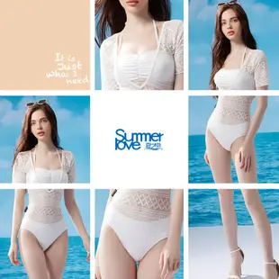 夏之戀SUMMER LOVE 夏之戀 短袖連身三角兩件式泳衣(E23711)
