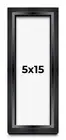 5x15 In Shadow Box Frame Black | 1.25 inches Deep Real Wood Contemporary Shadowb