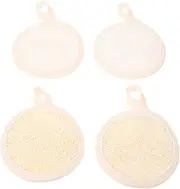 NOLITOY Facial Scrubber Exfoliator Set 4pcs Gentle Face Exfoliating Loofah Soft Hair Scrubber Facial Exfoliator Tool for Women