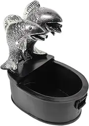 Vintage Style Pisces Water Fountain Decor Resin Jar Landscape Fountain Waterfall Feature and Circulation System