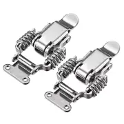 2pcs 201 Stainless Steel Spring Loaded Toggle Latch Catch Clamp 68mm