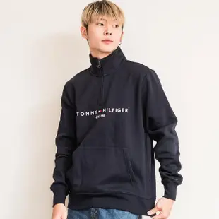 【Tommy Hilfiger】男版 刺繡EST.1985 半拉鍊 衛衣 帽T 薄刷毛 長袖 穿搭 美國(秋冬新品)