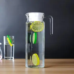 「二手良品」強化玻璃果汁壺 果汁壺 透明玻璃水壺 八角玻璃冷水壺 玻璃冷水壺 飲料壺 水壺