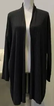 NWT Eileen Fisher Organic Cotton Peruvian High Collar Cardigan F1QWD-K5204M SzL