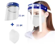 100 PC Safety Full Face Shield Face Masks Box Package New sealed.