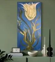 Transcendent Sea Flower - Abstract Acrylic Flower Painting