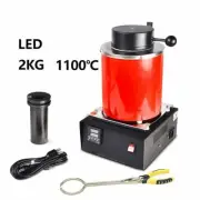 110V/220V 2kg Auto Melting Furnace Silver & Gold Pour Bar Graphite Crucible