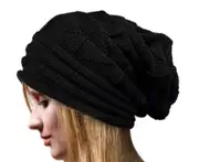 Women Winter Crochet Hat Wool Knit Beanie Warm Caps