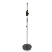 Gravity MS23 Straight 160cm Steel Stand/Pole w/ Round Base For Microphone Black