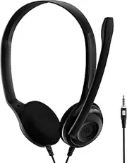 PC 5 Chat by EPOS | Sennheiser Stereo Analog Headset for Work, Study, Gaming,Black,PC 5 Chat (508328)
