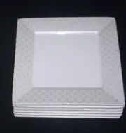 222 FIFTH URBAN LINK - PLATINUM SALAD PLATES Set of 6 NEW