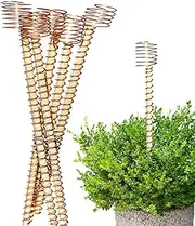 Copper Garden Stakes - Copper Coil Wire Antennas - 12Inch Electronic Gardening Sticks for Horticulture Vegetables Balconies Fruits Higher Yields