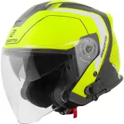 H586 BT Illus Black Yellow Bluetooth Jet Helmet